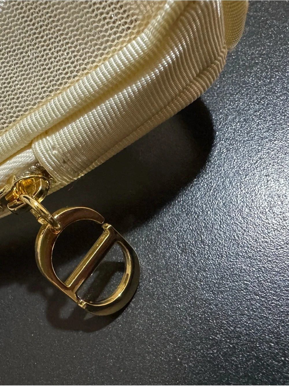 Dior Embroidered Butterfly Cosmetic Pouch in Cream